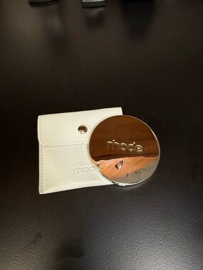 RHODE Silver Compact Mirror with Pouch